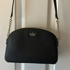 Black and gold Kate Spade cross body purse